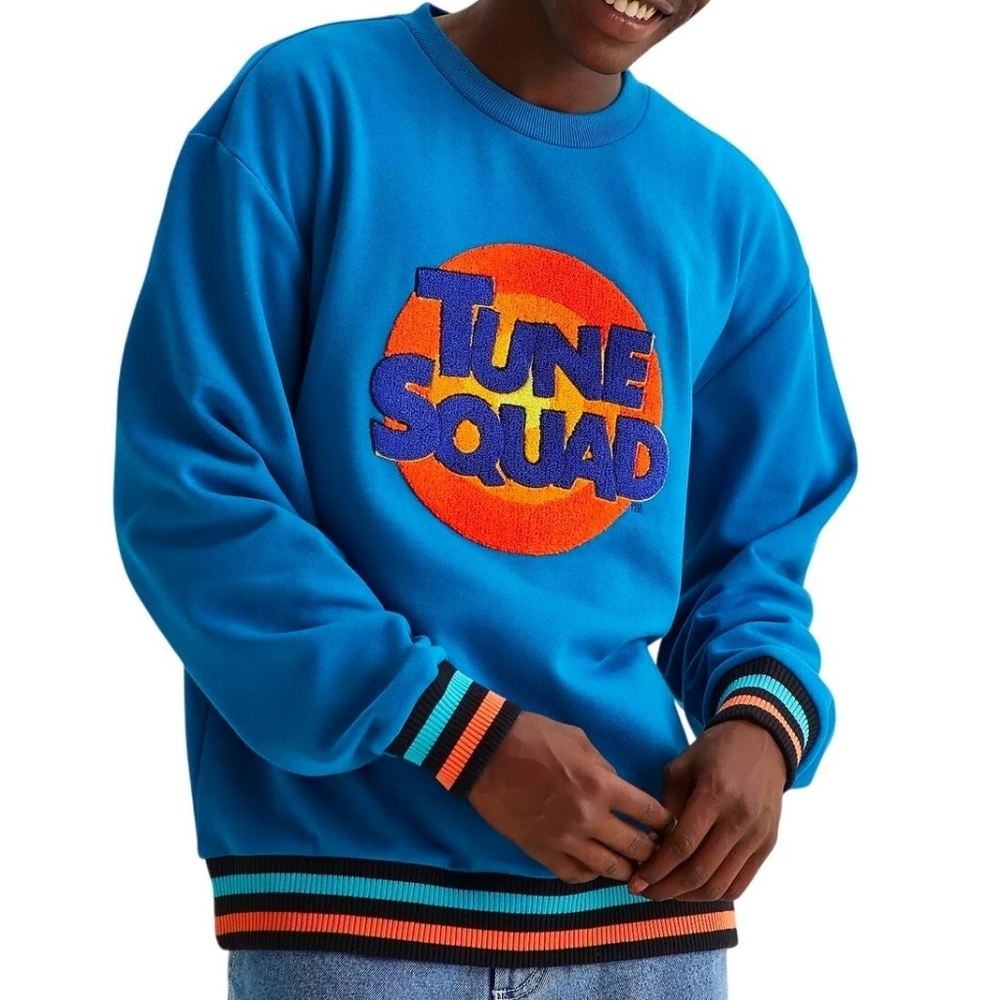 Tune Squad Men's Blue Crewneck Sweater